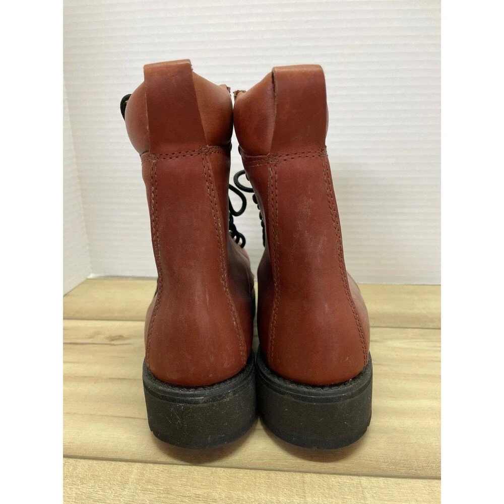 Work America lace up 8” logger work boot 7D